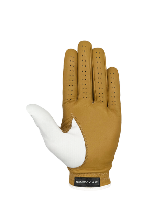 Split Shade® Men's Golf Glove | Gold & White