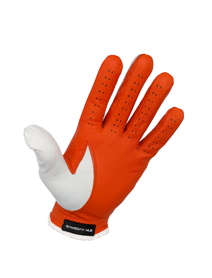 Split Shade Men's Golf Glove | Orange & White