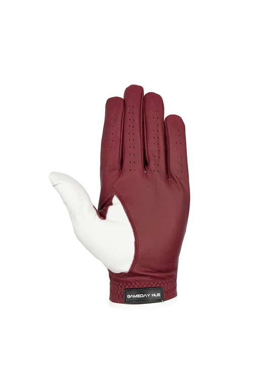 Split Shade® Men's Golf Glove | Maroon & White