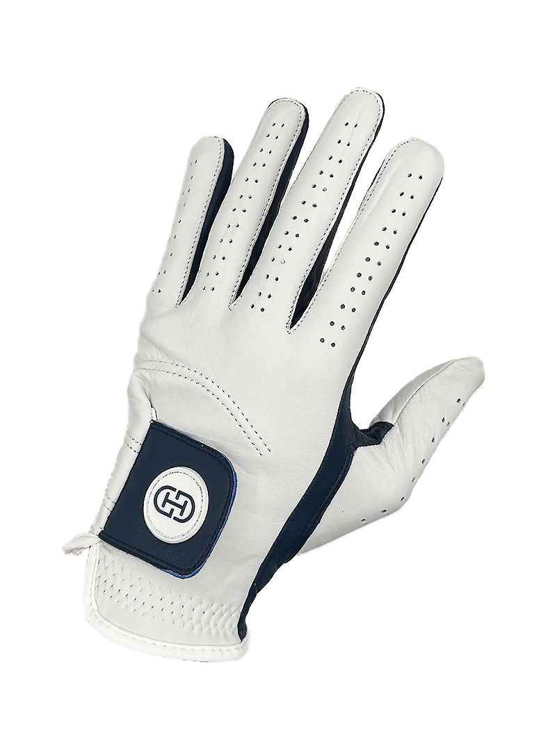 Split Shade Women's Golf Glove | Navy Blue & White