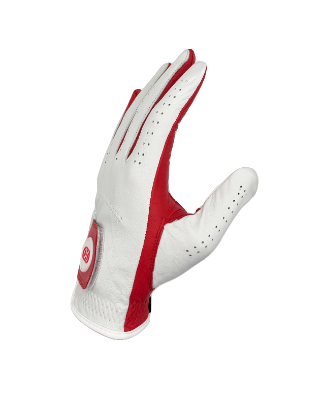 Split Shade Women's Golf Glove | Red & White