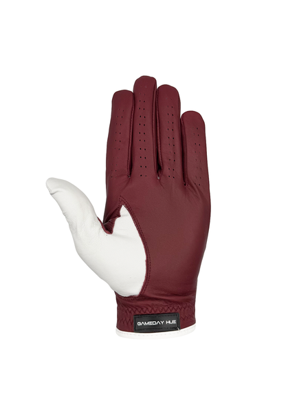 Split Shade Men's Golf Glove | Maroon & White