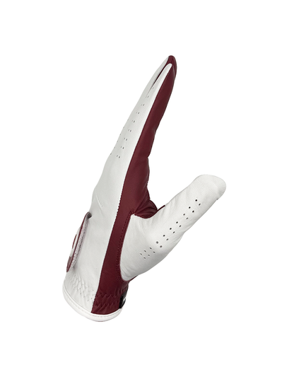 Split Shade Women's Golf Glove | Maroon & White